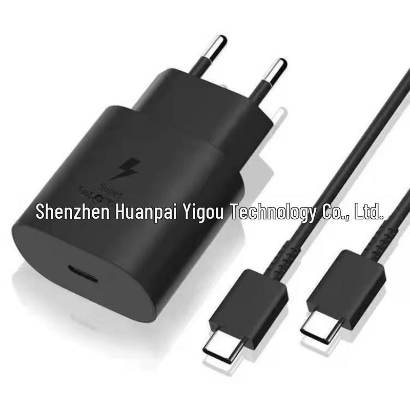 Samsung PD45W Grenzüberschreitendes Ladegerät-Set: Super schnelles 25W Kabel, US/UK/EU Steckeroptionen