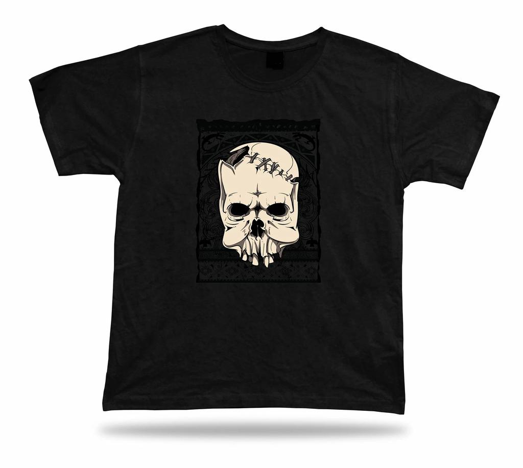 Tshirt Tee Shirt Birthday Gift Idea Native Skull Stitches Death Emblam Evil