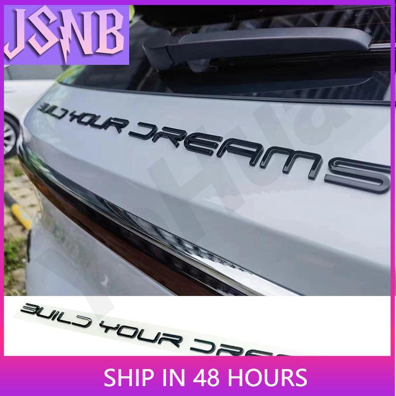 ankfz6 For BYD Han Song Tang Qin PLUS Atto 3 Bright Black Rear Label Build Your Dream Word Logo Car decoration Car accessories