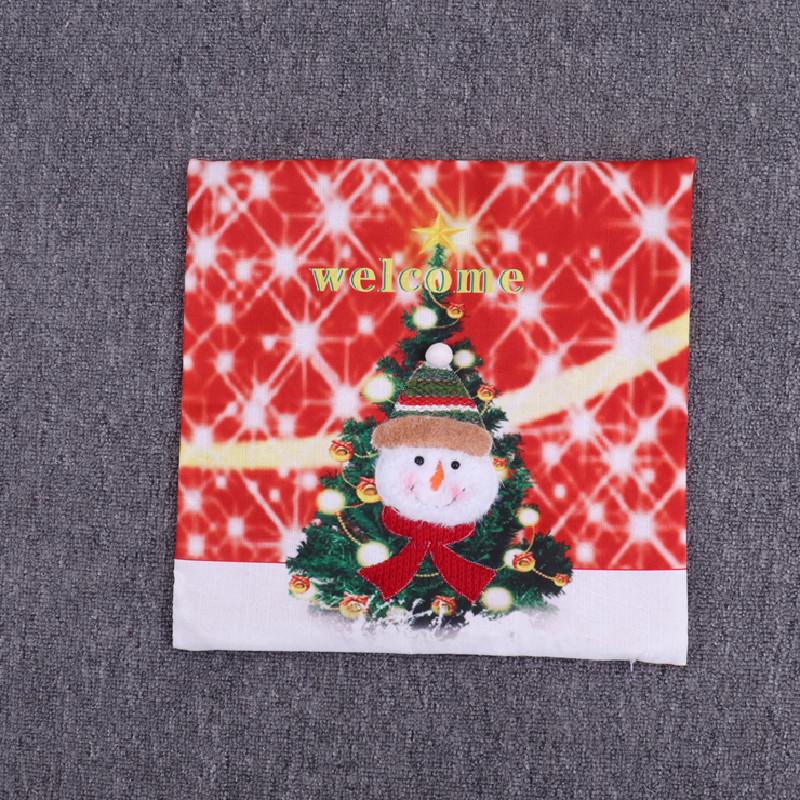 Creative Glowing Christmas Pillowcase with Snowman and Deer Design - Festive Home Décor Gift