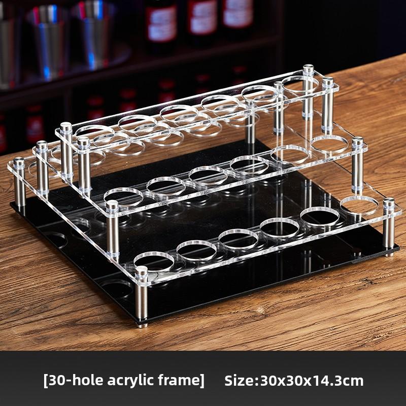 Glass Shot Cups Set with Stand Whiskey Cocktail Bomber Shot Glasses for Party Bar