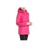 Adidas Hooded Mid-Length Printed Logo Down Jacket Women Jacket Red G69627