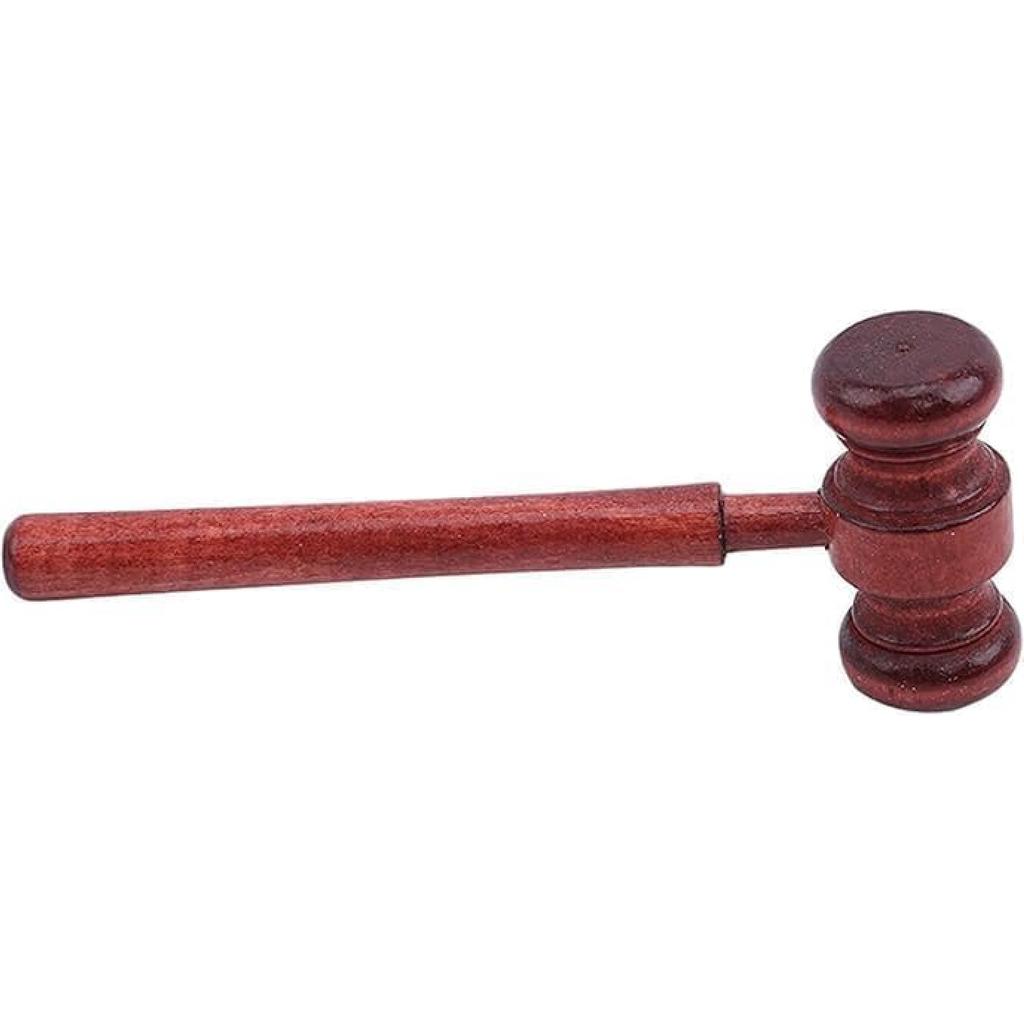 Brown Handmade Wooden Gavel, Auction Gavels, Vintage Judge Gavel, Props and Clothing Accessories, Desk Accessories and Workspace Organizers School