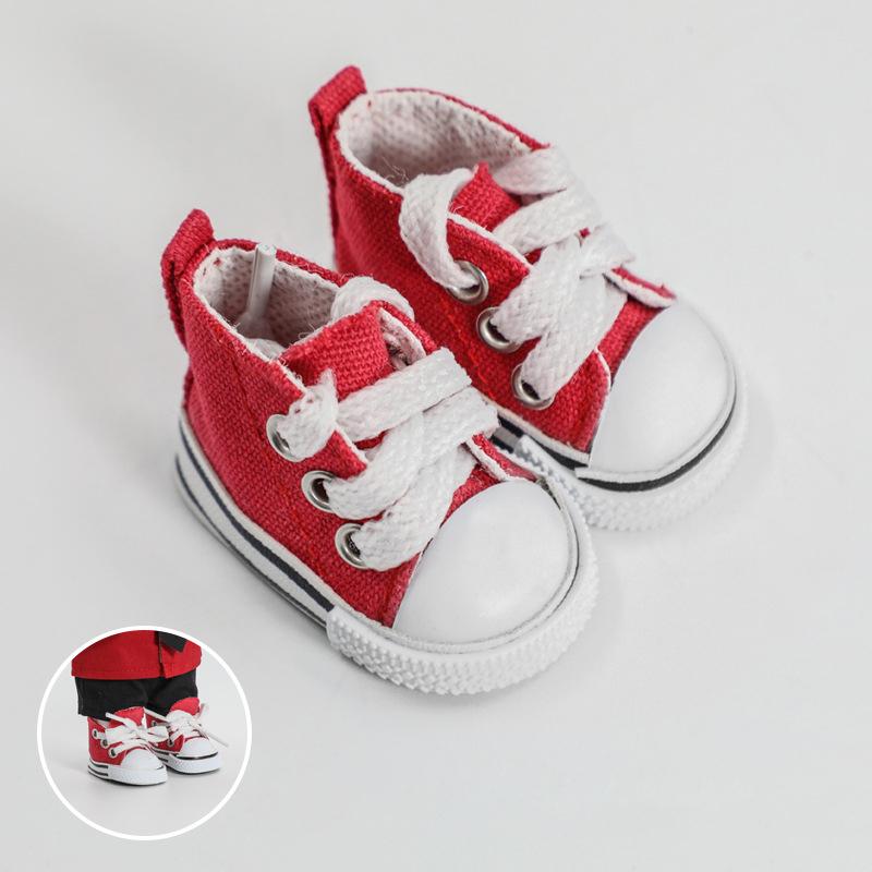 1Pc Cotton Doll Shoes Simple Sports Canvas Shoes Doll Shoes Labubu Accessories
