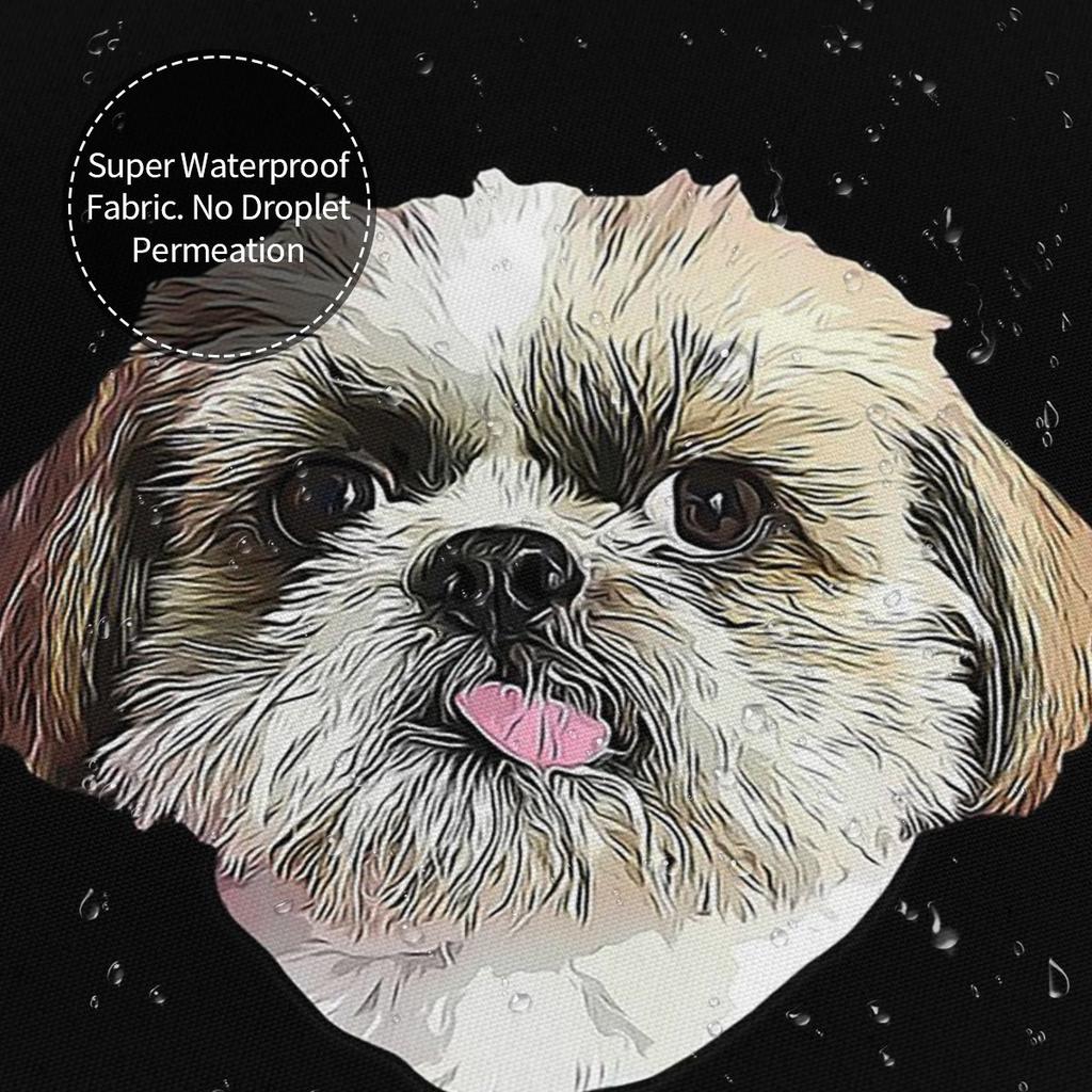 Shih Tzu Dog Shower Curtain Bathroom Polyester Waterproof Bath Curtains With Hooks