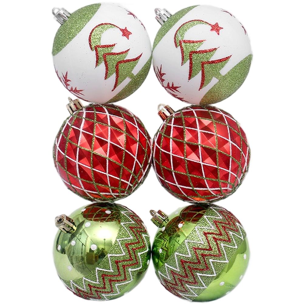 Christmas Ornaments Hand Painted Balls Seasonal Handling Resistance