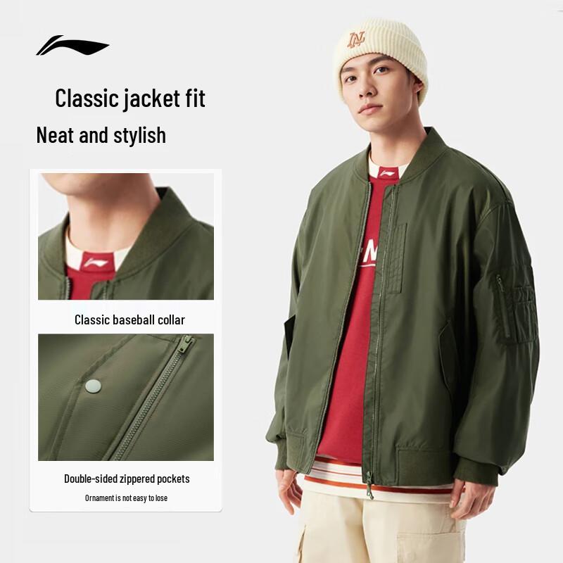 Li-Ning 2025 Fashion Baseball Collar Multi-Pocket Jacket