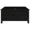 Plant Pot Black 82.5 X 82.5 X 39 Cm Solid Pine Wood