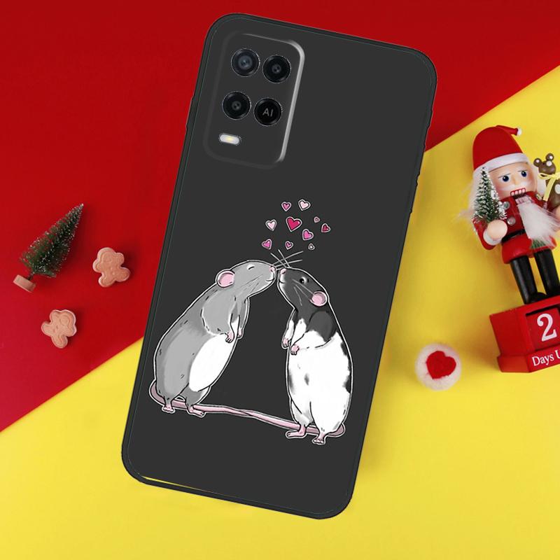 Cute Cartoon Animal Rat Case For Oppo A5 A6 Pro A15 A57 A17 A54 A74 A94 A76 A16 A96 A40 A60 A80 A18 A38 A58 A78 A98