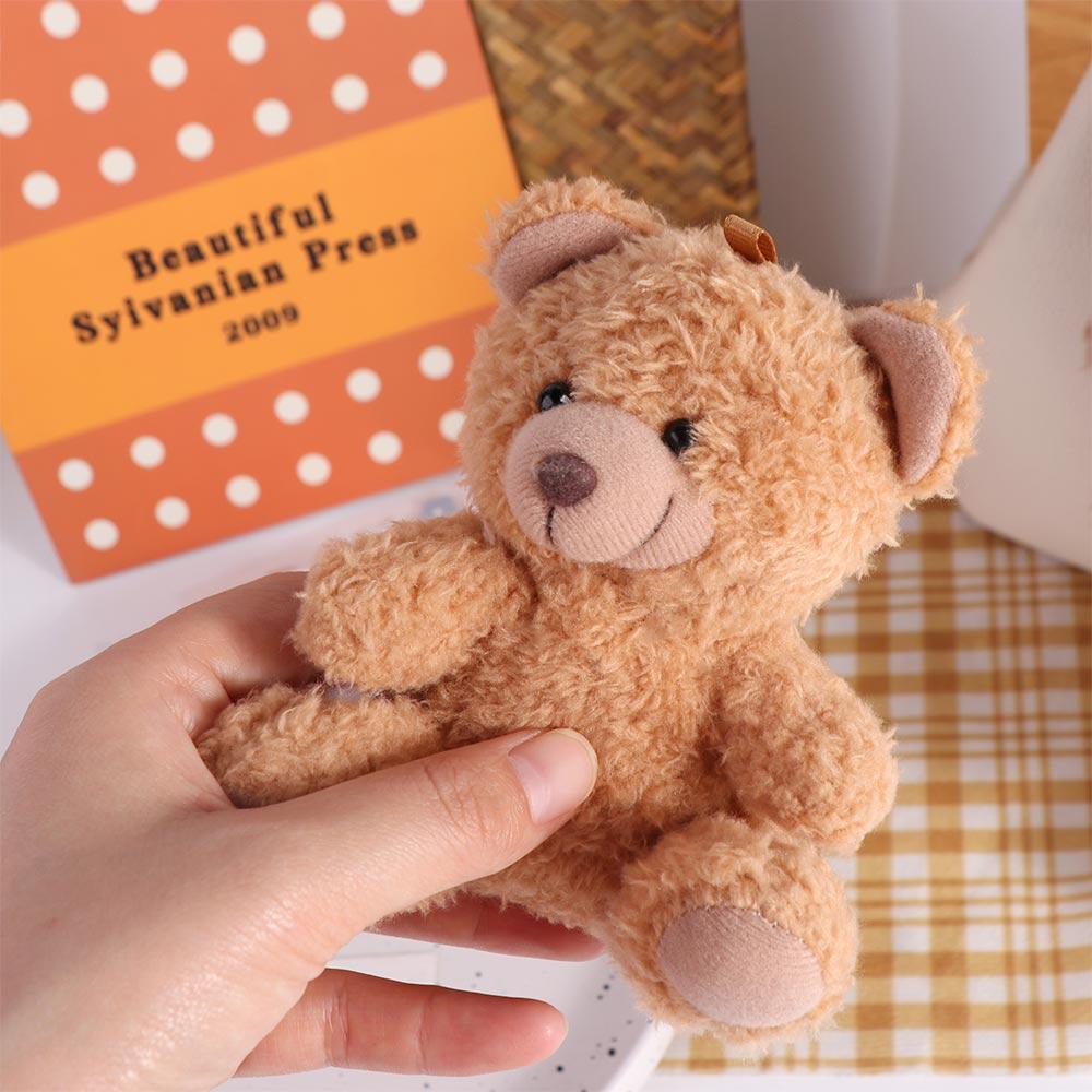 Stuffed Animals Curly Plush Sitting Doll Animal Bear Bear Bag Pendant  Boys and Girls
