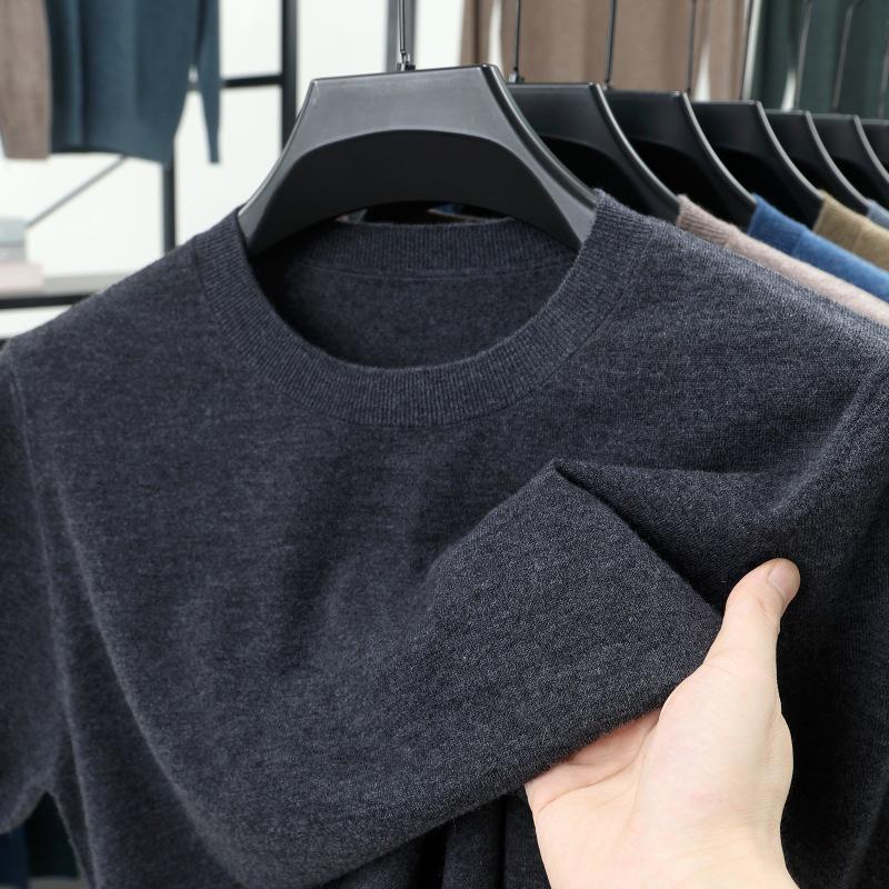 Men's High-Quality Short-Sleeved Knitted Wool Sweater for Spring/Summer