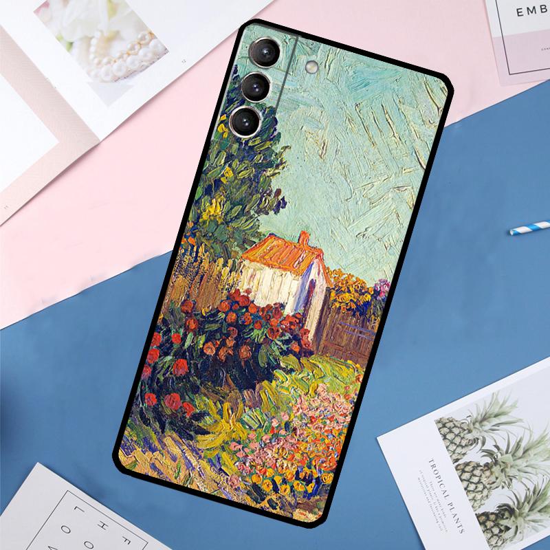 Paintings Starry Night Van Gogh Case For Samsung Galaxy S25 Ultra S21 S22 S23 S24 Ultra S9 S10 Plus S20 FE S25 FE Back Cover