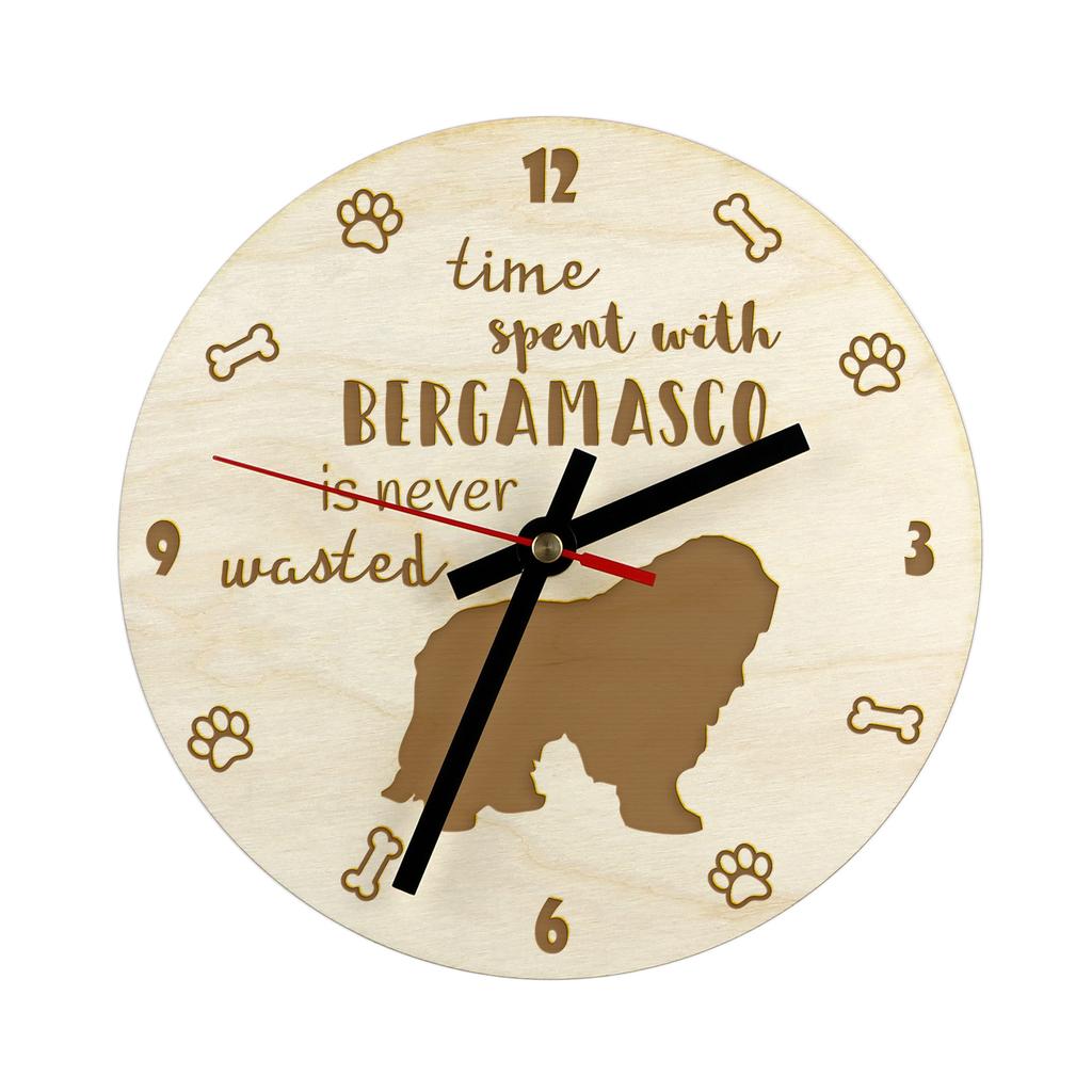Bergamasco Shepherd Dog, Bergamasco Sheepdog – Clock with dog, wooden clock with engraving | Art-Dog