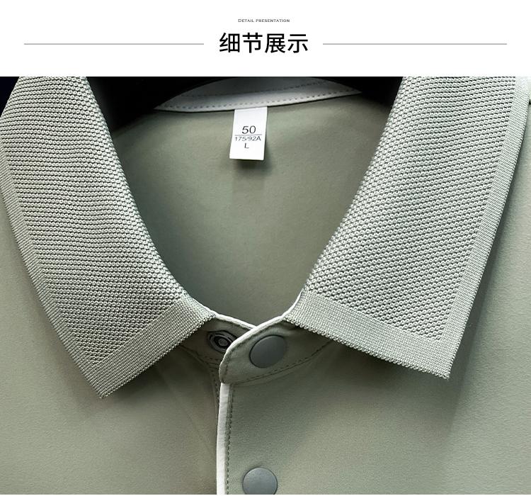 Thick Honeycomb Mesh Collar with Breathable and Comfortable Men's Short Sleeved Polo Shirt