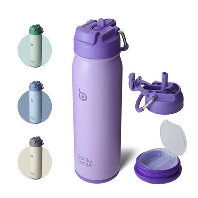 BOTTLE BOTTLE Water Water Bottle with Direct Insulated Water Bottle with Bottom Vacuum Insulated Stainless Steel for Boys and Thermos Sports Purple