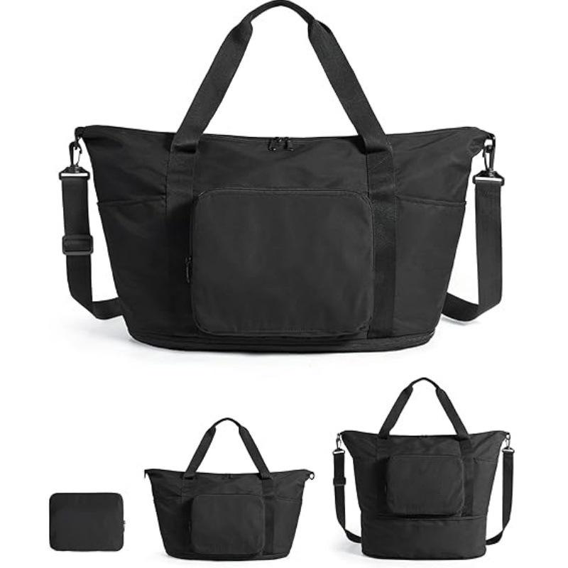 Expandable Large Capacity Yoga Fitness Travel Bag with Luggage Handle