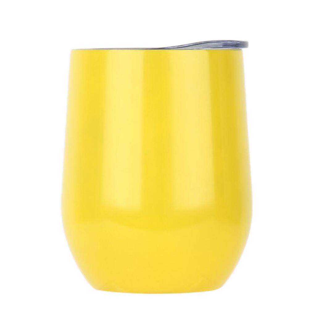 Stainless Steel Wine Tumbler Double Wall Insulated Drinking Cup with Lid for Outdoor Camping Picnic