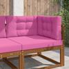 Outdoor Sofa Cushions 3 pcs Pink Polyester