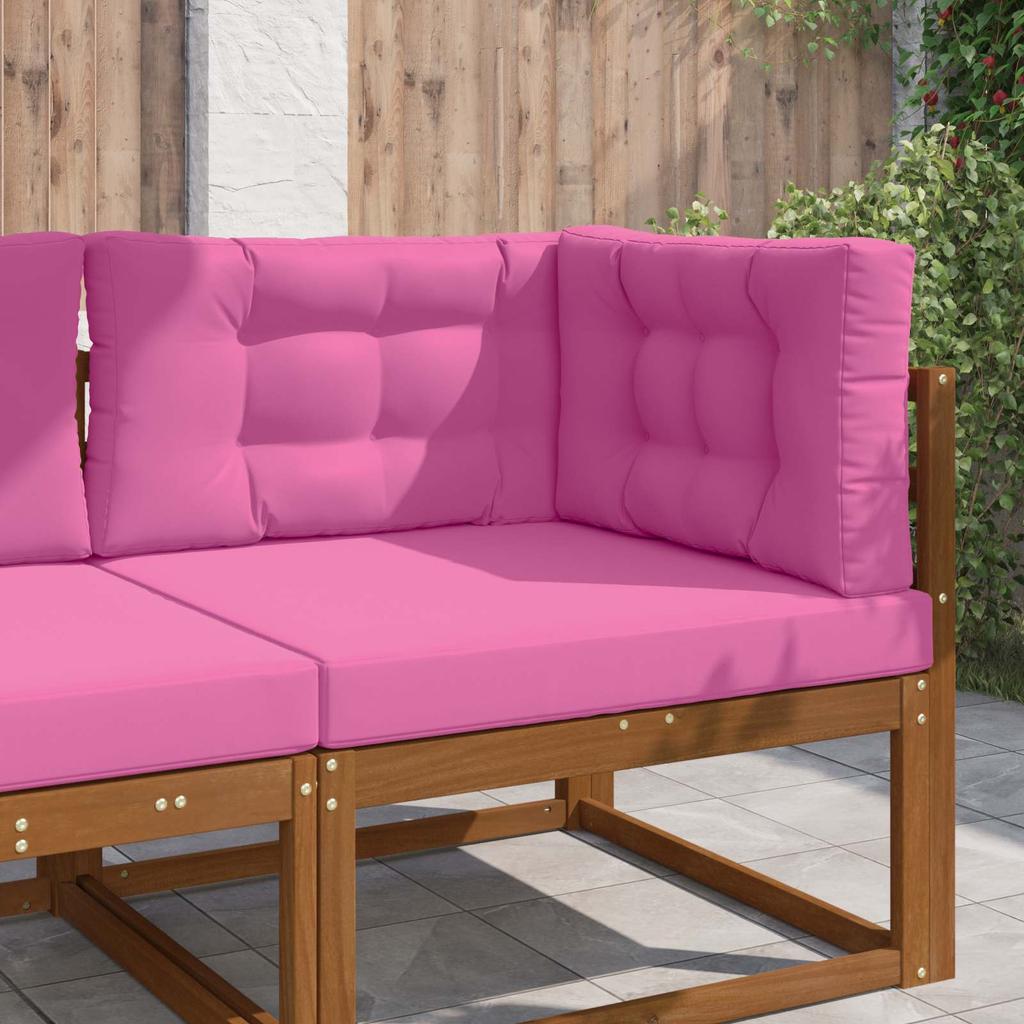 Outdoor Sofa Cushions 3 pcs Pink Polyester