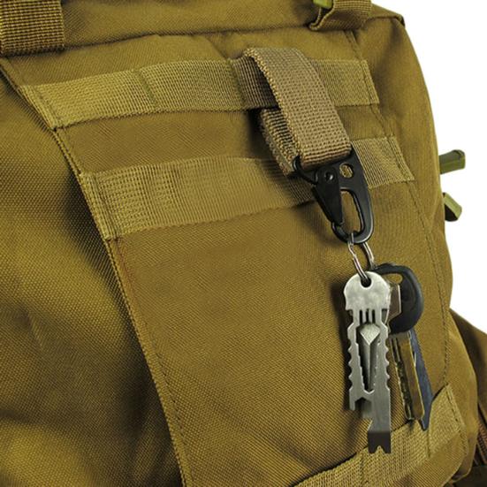 Outdoor Multi-purpose Nylon Webbing Buckle Portable Heavy Duty Adjustable Fastener Tape Camping Hiking Backpack Waist Hanging Keychain Rope