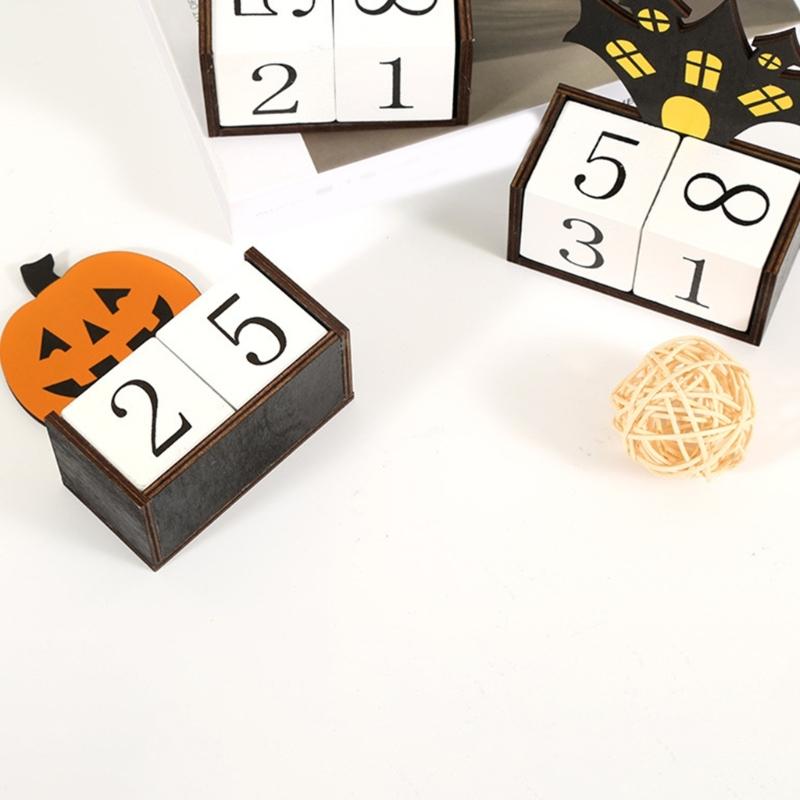 Stylish Halloweens Party Countdown Calendar Sturdy Wood Decoration for Festival Atmospheres in Homes and Schools