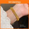 Chinese Style Zircon Copper Coin Geometric Bracelet With Luxury Finish For Women