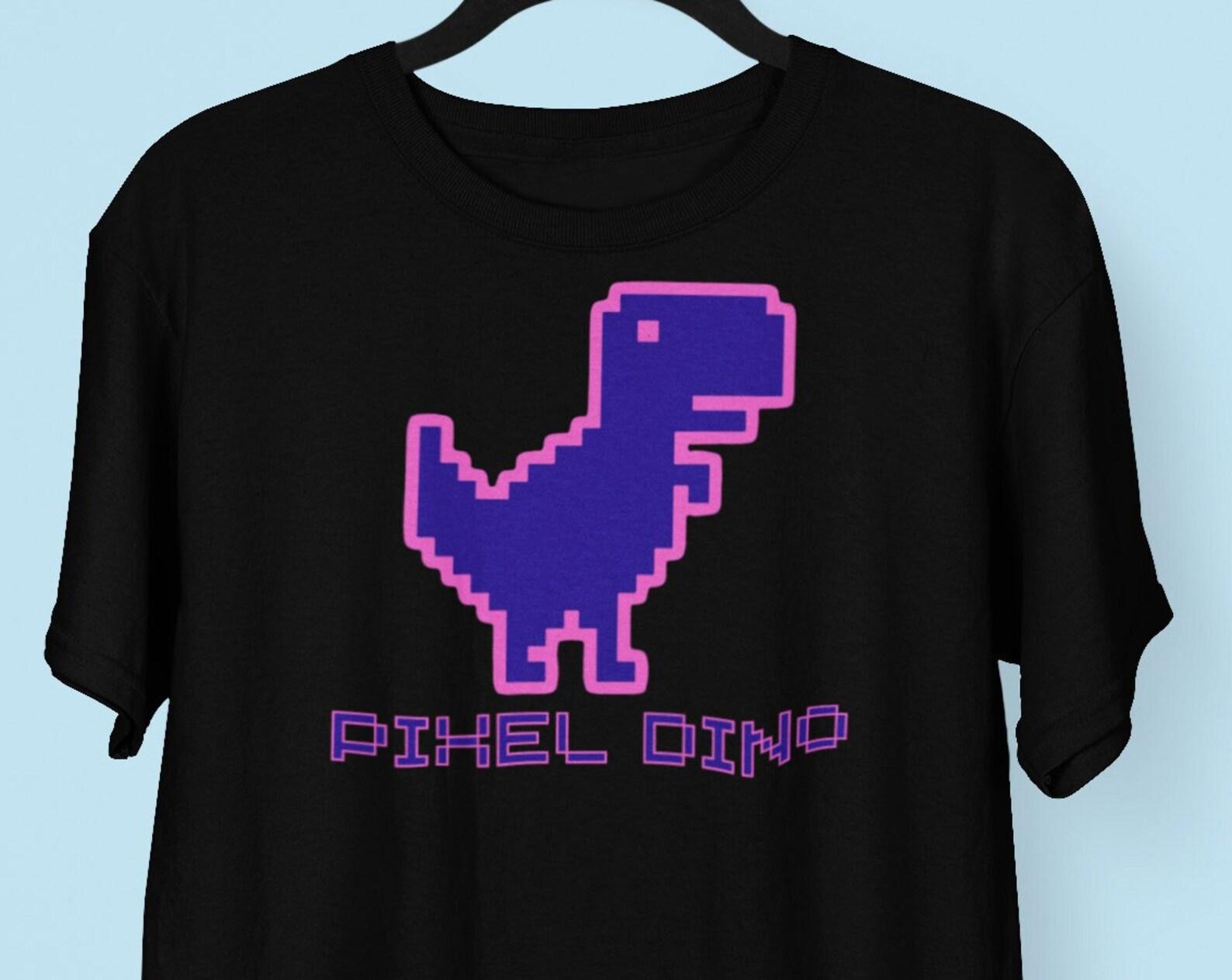 Pixel Dino T-Rex Gamer T shirt, Pixel Dinosaur T shirt, Gaming Pixel Graphic Tee 4XL