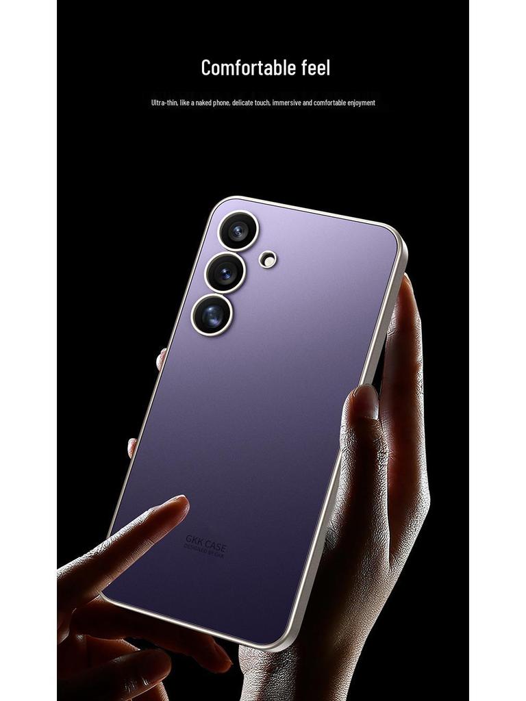 Samsung S25+ Fashionable Solid Color Skin-Feel Protective Phone Case