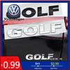 RUNTB1 VW 2026 Hot VW 3D ABS Chrome Black Logo GOLF Emblem Letters Sticker Car Rear Trunk Badge For Volkswagen Golf 4 5 6 7 MK3 MK4 MK5