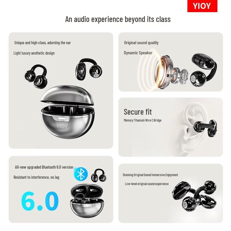 YIOY S2S Ear-Clip True Wireless Bluetooth Headset