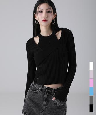 AVANDRESS Laon Cross V-Neck Knit Set - 6Col