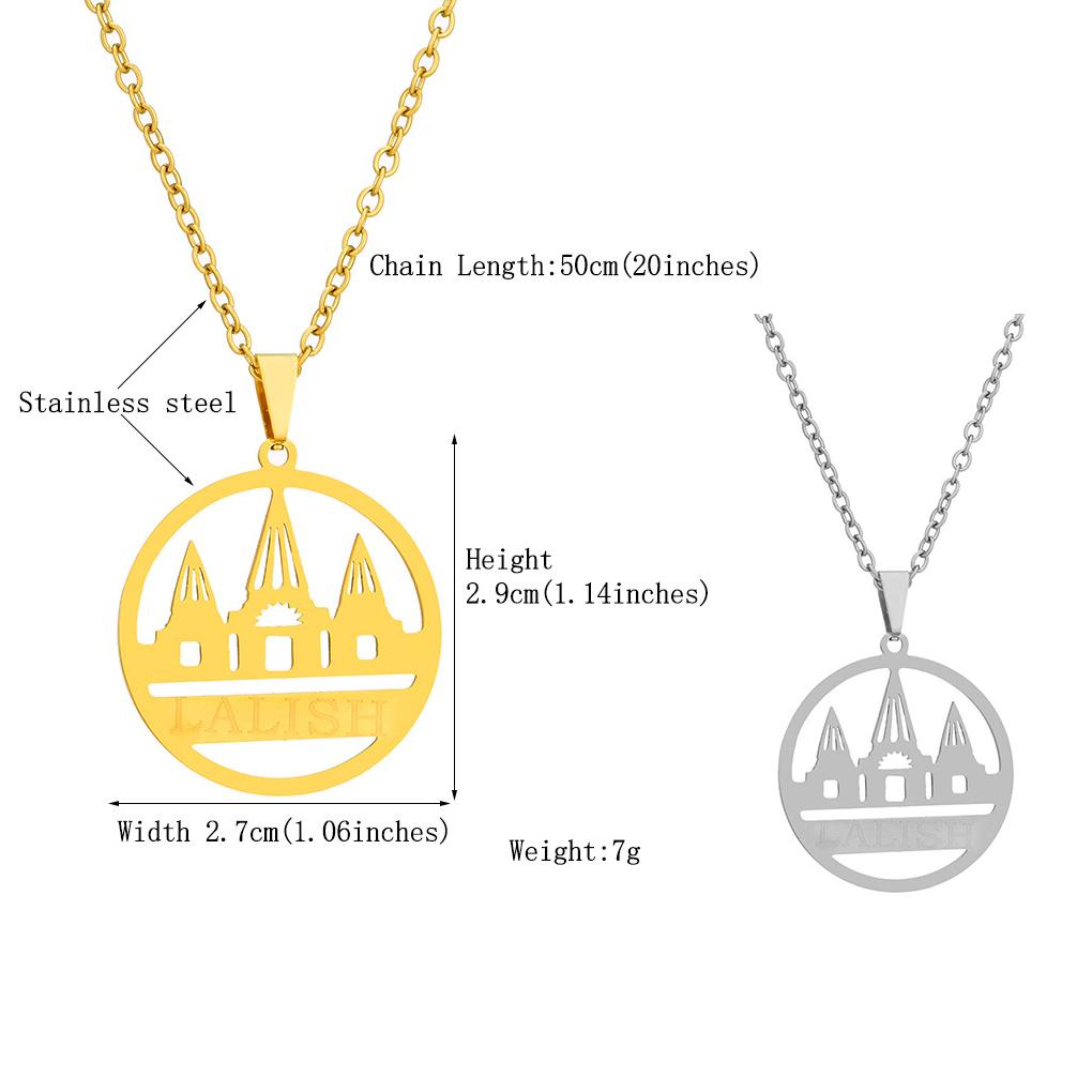 Stainless Steel Necklace Unisex Solid Color Ethnic Electroplated Geometric Choker Jewelry Pendant Birthday Gift