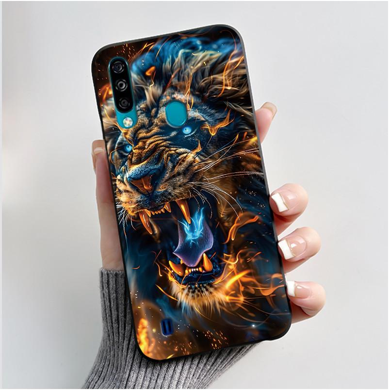 Hülle für ZTE Blade A7 (2020) Handyhülle Mattschwarz Luxus Drache Niedlich Cool Jungen Mädchen Weiches Silikon TPU Schutz-Rückseite