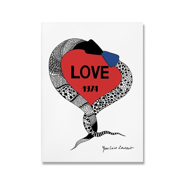 Nordic Style Modern Love Exhibition Poster Wall Art  Canvas Painting Simple Love Living Room Home Decoration Painting No Frame