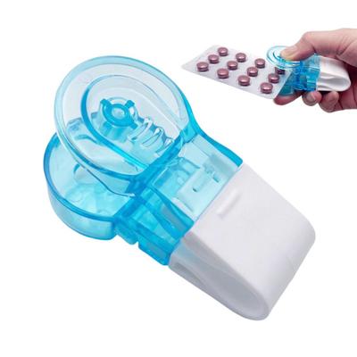 Yousheng Portable Pill Taker Travel Tablet Dispenser for Elderly Arthritis Push-Button Tablet Dispensing Pill Organizer Pill Boxes Assistance Tool