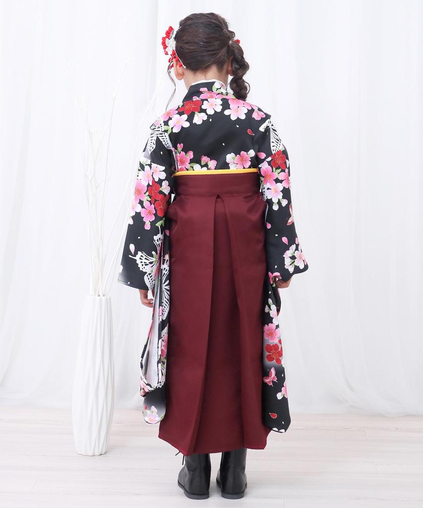 Hakama Easy To Put Simple Japanese Style Set Graduation Graduation Girls Butterfly [KYOETSU] Set, On, (Kimono, Hakama), Ceremony, Ceremony, Girls,