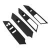 4pcs Door Armrest Window Switch Trim Carbon Fiber Style Replacement for Mitsubishi Pajero Montero Shogun Sport 19‑21