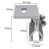 1Pcs Silver Solar Panel Clamp Anodized Photovoltaic Fixing Clip  for Off Grid Solar Power System