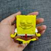 Calm Down SpongeBob Meditation Figurine: Cute Cartoon Desk Ornament