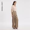 Langzi Draped Straight-Leg Casual Pants