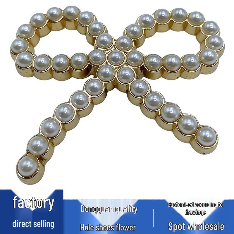 Shoe Flower Accessories: Metal Rhinestone Pearl Buckles & Decorations