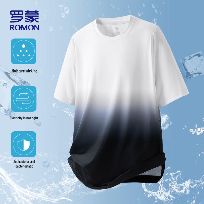 ROMON Men's Ice Silk Short Sleeve T-Shirt 8210