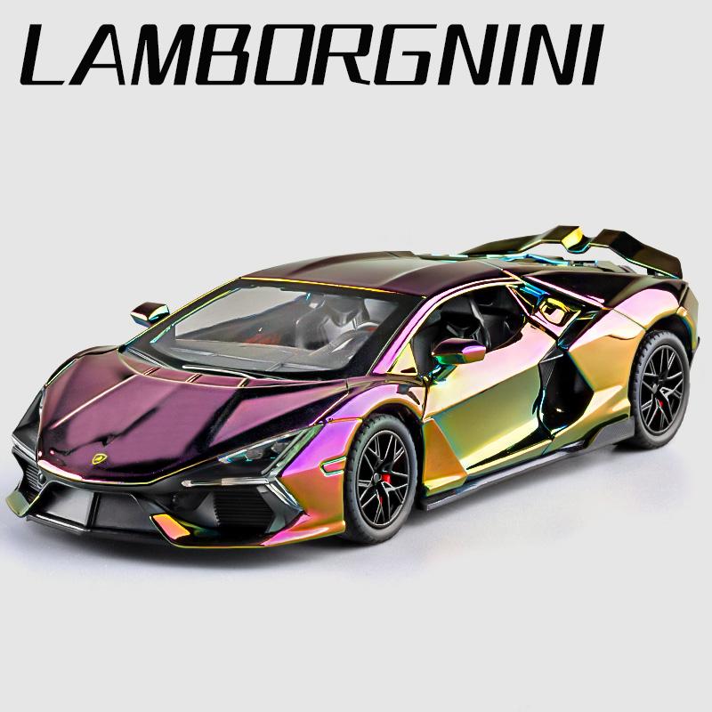 1:24 Lamborghini Revuelto Metalizowany Stop Model Samochodu Zabawka Odlewy Ciśnieniowe Metal Odlew Dźwięk i Światło Samochody Zabawki Dla Dzieci Pojazd