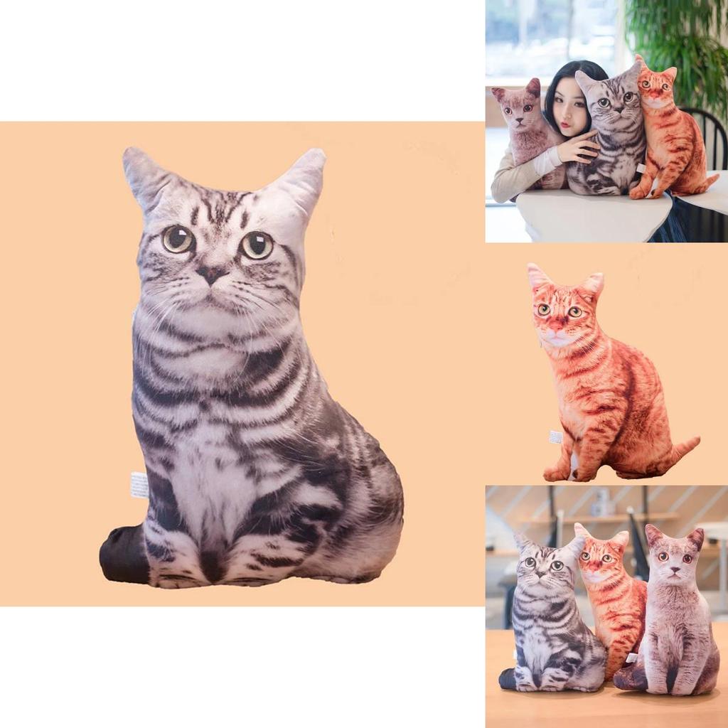 Cat Simulation 3d Plush Stuffed Toy Animal Doll Room Decoration Birthday Gift