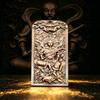 Bronze Taoist Peace Pendant: True Martial Emperor Xuan Tian, Heavenly Blessings & Five Thunder Command Keychain