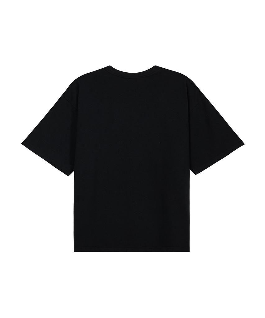 OUNDERR New Flying Cat Short Sleeve T-Shirt (Black)