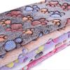 Plush Multi-color Optional Dogs Cats Paw Winter Quilt Flannel Blanket Fleece Blanket Pet Blanket