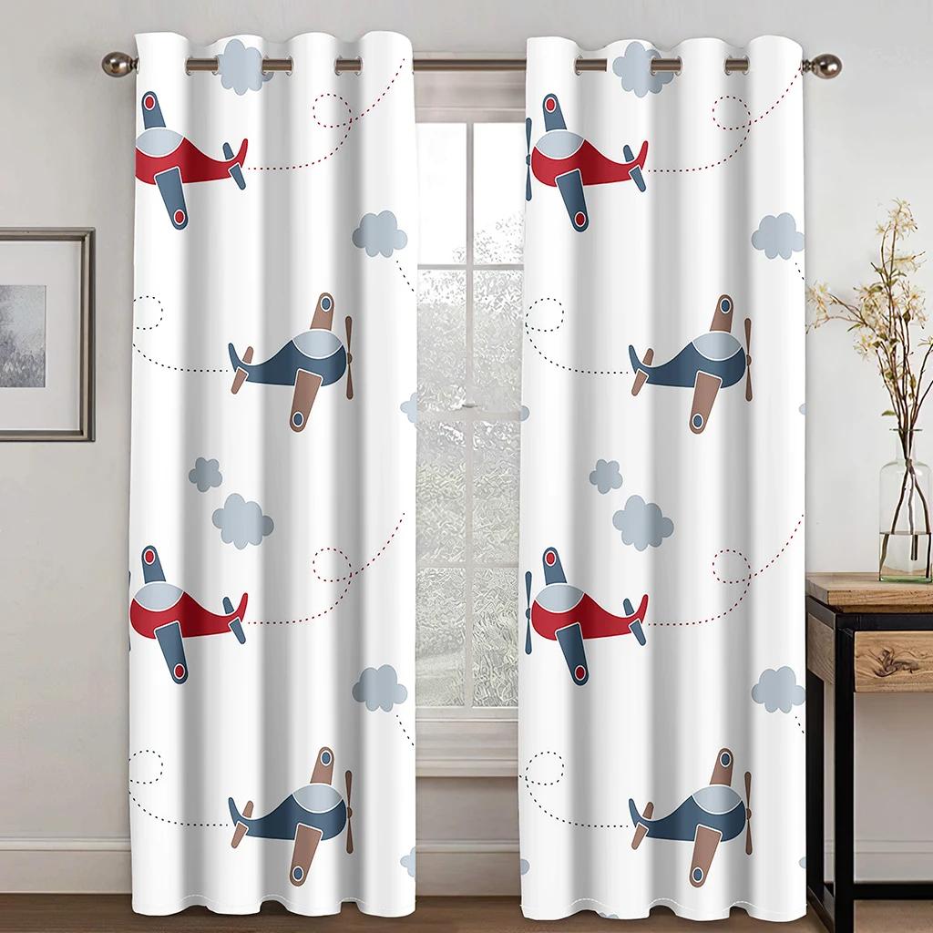 3D Printing Rainbow Cute Animal Cheap Cartoon Children's Thin Window Curtains for Girls Boys Living Room Bedroom Decor 2 Panels