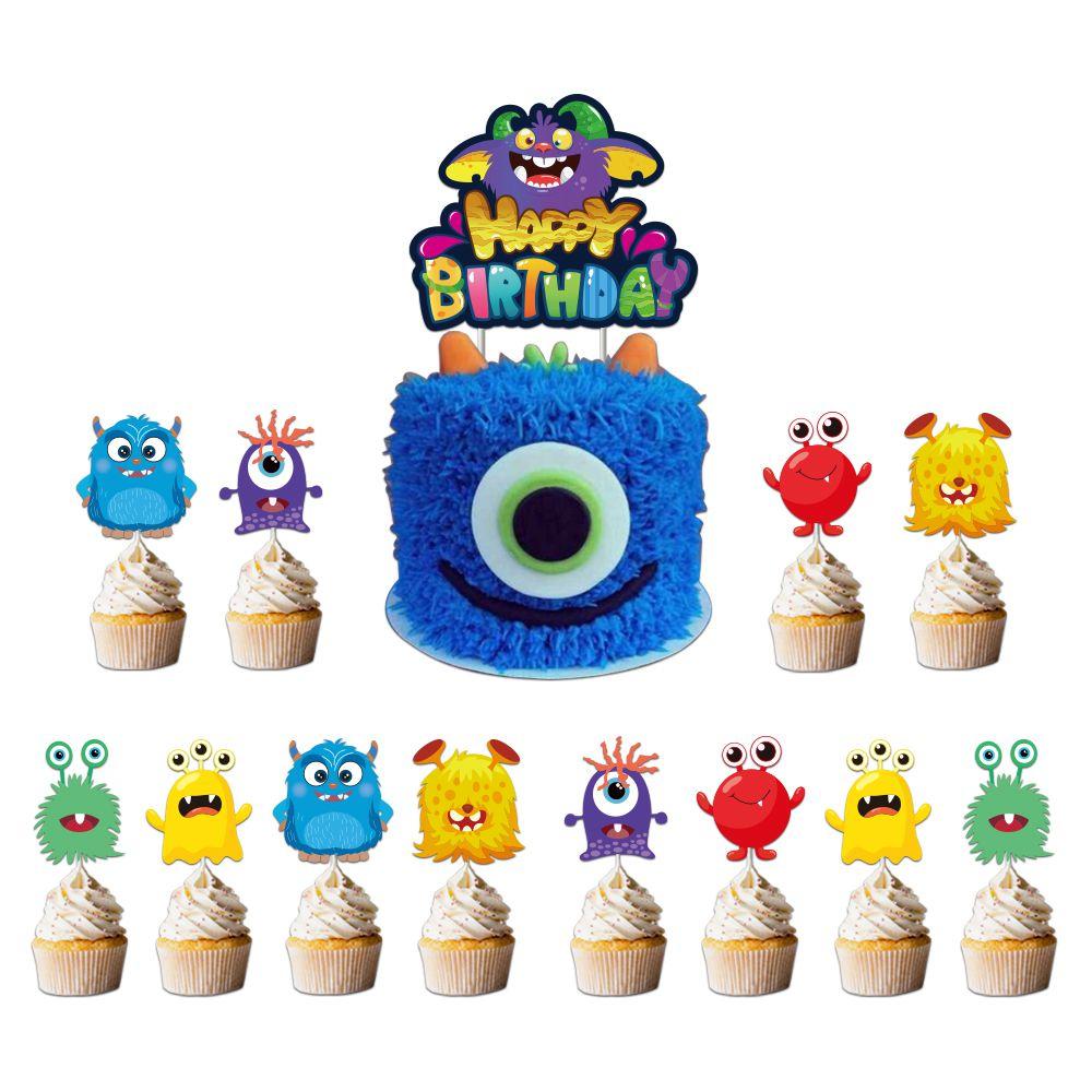 

Мультяшный Монстр И Инопланетянин Мэгги Воздушный Шар Украшение для Вечеринки Баннер Топпер для Торта Insert