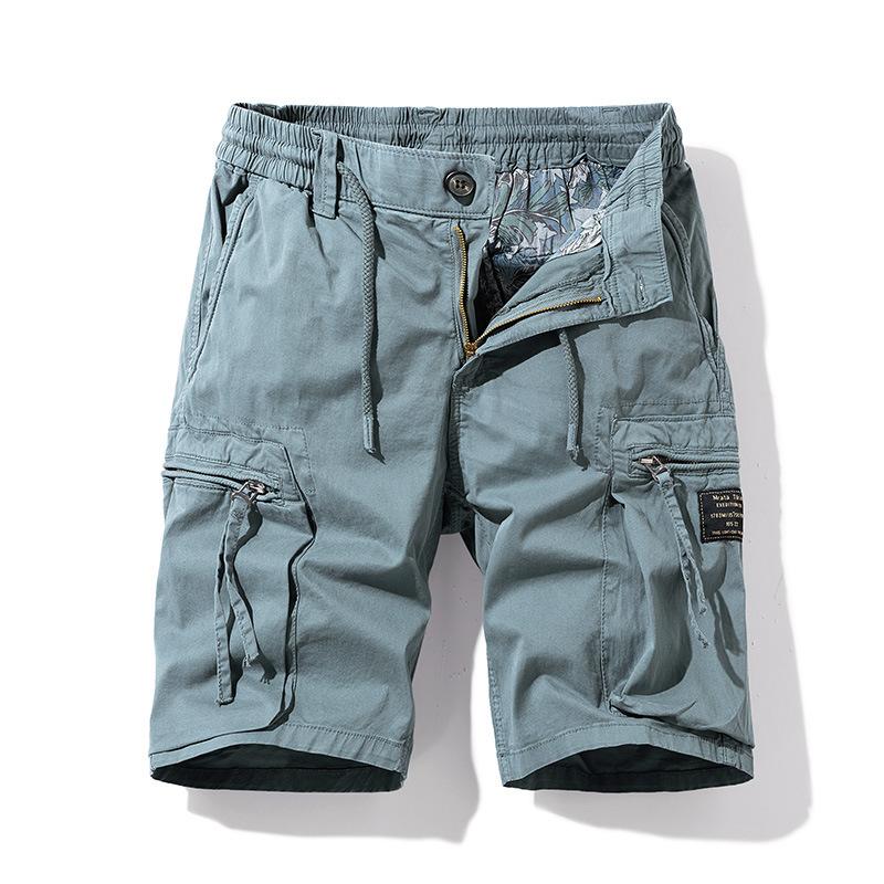 

Tooling Shorts Men s Summer Outdoor Army Green Loose Casual Sports Five-point Pants Outer Wear Cotton Multi-pocket Men s All-match 29